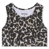 Michael Kors Leopard-print Cropped Tank Top In Beige