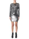 Michael Kors Leopard Dress In Gray