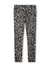 Michael Kors Leopard-print Jersey Leggings In Black