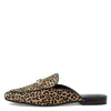 Michael Kors Leopard Print Tiffani Mules In Black