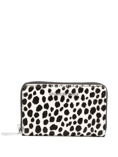 Michael Kors Leopard-print Wallet In Neutrals