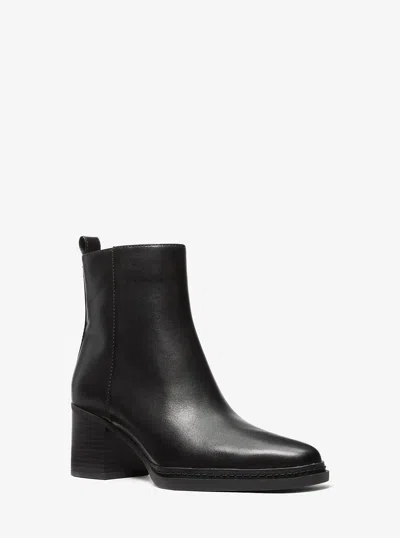 Michael Kors Lex Leather Boot In Black
