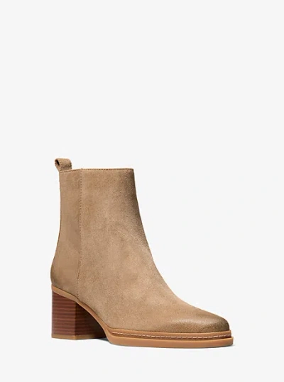 Michael Kors Lex Suede Boot In Brown