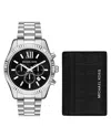 Michael Kors Lexington Chronograph, 44mm In Black/silver