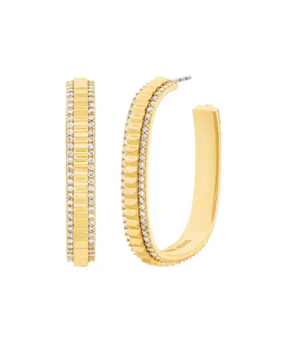 Michael Kors Lexington Large Hoop Earrings In Neutral
