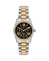 Michael Kors Mini Lexington Pavé Two-tone Watch In Multi