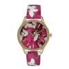 Michael Kors Lexington Mk2810 Women's Gold-tone Red Butterfly Quartz 36mm Watch In Gold