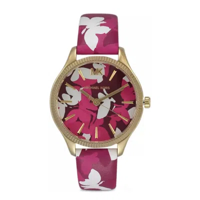 Michael Kors Lexington Mk2810 Women's Gold-tone Red Butterfly Quartz 36mm Watch