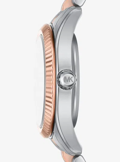 Michael Kors Lexington Pavé Two-tone Watch And Slider Bracelet Gift Set In Neutral