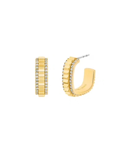 Michael Kors Lexington Small Hoop Earrings In Metallic