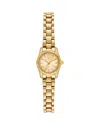 Michael Kors Lexington Three Hand Gold Tone Stainless Steel Watch, 19mm In Gold
