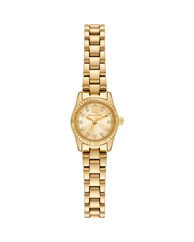 Michael Kors Lexington Three Hand Gold Tone Stainless Steel Watch, 19mm