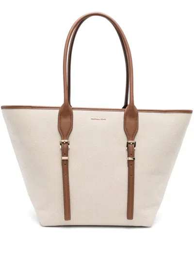 Michael Kors Lg Buckle Tote In White