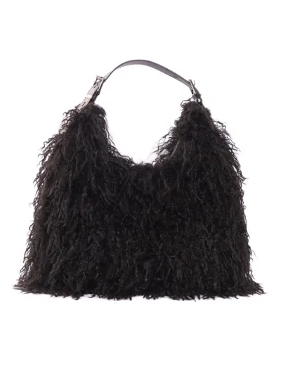 Michael Kors Lg Hobo Shoulder Bag In Black