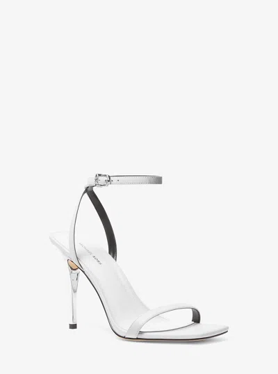 Michael Kors Liana Leather Sandal In White
