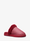 Michael Kors Liddy Signature Logo And Faux Fur Slipper In Multi