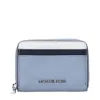 Michael Kors Light Blue Leather Cardholders In Blue