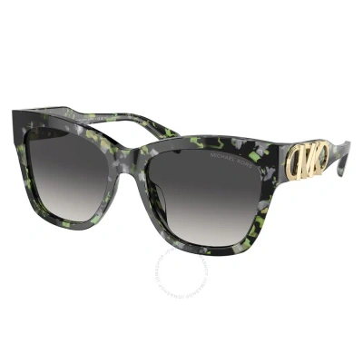 Michael Kors Light Grey Gradient Butterfly Ladies Sunglasses Mk2182u 39538g 55 In Green / Grey / Tortoise