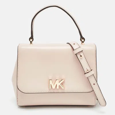 Pre-owned Michael Kors Light Pink Leather Small Mott Top Handle Bag