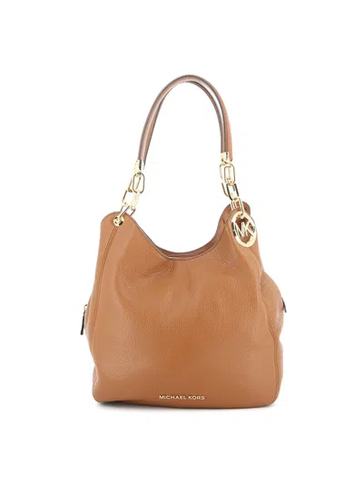 Michael Kors Lillie Large Shoulder Bag In Brown