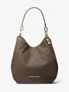 Michael Kors Lillie Large Signature Logo Shoulder Bag In Gray