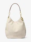 Michael Kors Lillie Large Signature Logo Shoulder Bag In White
