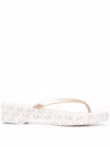 Michael Kors Lilo Monogram-print Flip-flops In Pink