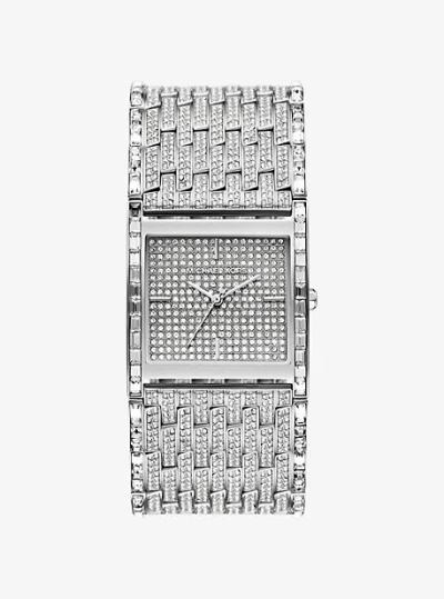 Michael Kors Limited-edition Georgie Pavé Silver-tone Watch
