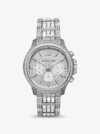 Michael Kors Women's Limited Edition Sage Chronograph Silver-tone Stainless Steel Watch 42mm