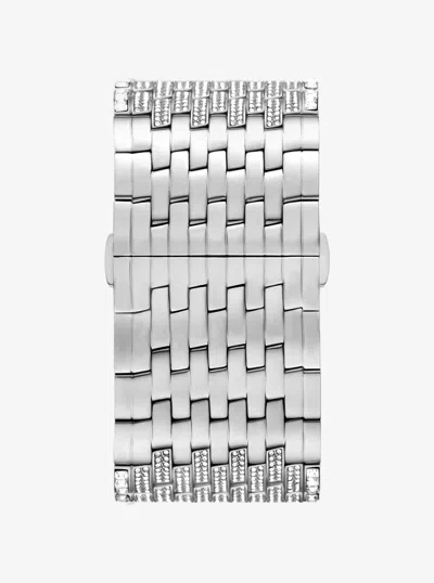 Michael Kors Limited-edition Georgie Pavé Silver-tone Watch In Metallic