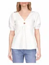 Michael Kors Lined Ring Cutout Blouse In White In Neutral