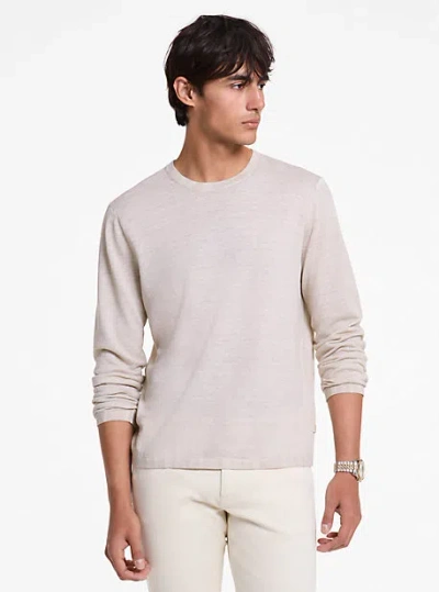 Michael Kors Linen And Cotton Sweater In Natural