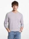 Michael Kors Linen And Cotton Sweater In Gray