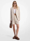 Michael Kors Linen And Cotton Twill Blazer In Natural