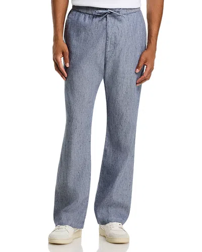 Michael Kors Linen Beach Pants In Blue