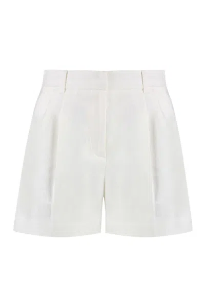 Michael Kors White Bermuda Shorts With Pences In Stretch Fabric Woman