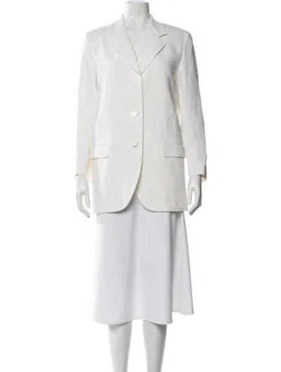 Pre-owned Michael Kors Linen Blazer In Gray