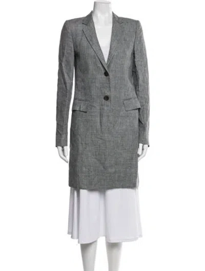 Pre-owned Michael Kors Linen Blazer In Gray