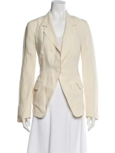 Pre-owned Michael Kors Linen Blazer In Neutral