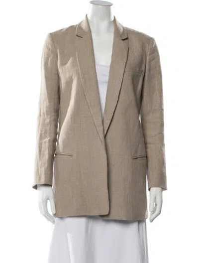 Pre-owned Michael Kors Linen Blazer In Neutrals