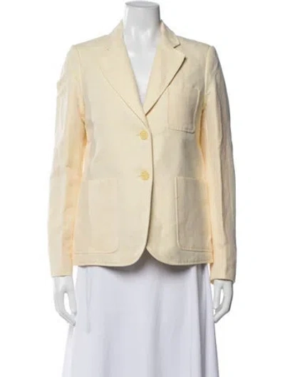Pre-owned Michael Kors Linen Blazer In Yellow
