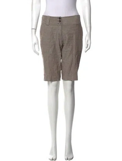 Pre-owned Michael Kors Linen Knee-length Shorts In Neutrals