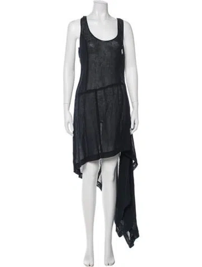 Pre-owned Michael Kors Linen Long Dress In Blue