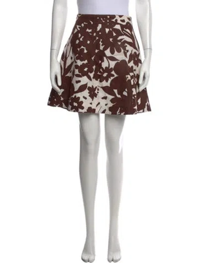 Pre-owned Michael Kors Linen Mini Skirt In Brown
