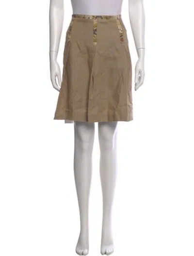 Pre-owned Michael Kors Linen Mini Skirt In Neutral