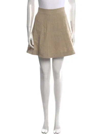 Pre-owned Michael Kors Linen Mini Skirt In Neutral