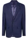 Michael Kors Linen Notch Blazer Flap Pockets