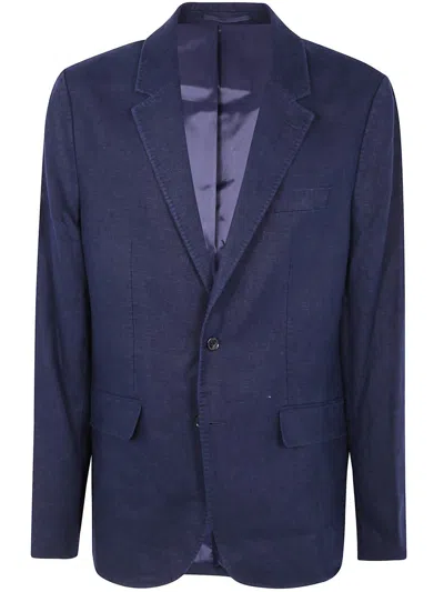 Michael Kors Linen Notch Blazer Clothing In Blue