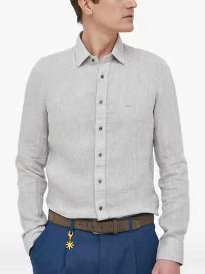 Michael Kors Linen Shirt In Gray
