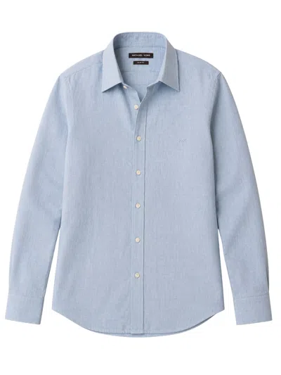 Michael Kors Linen Shirt In Blue